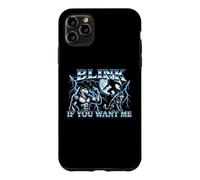 Carcasa para iPhone 11 Pro MAX Blink If You Want Me - Cool Funny Wolf Meme Chicos Novedad Hombres