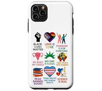 Carcasa para iPhone 11 Pro MAX BLM Human Rights Feminism Trans Science Books LGBTQ Kindness