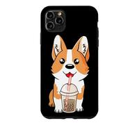 Carcasa para iPhone 11 Pro MAX Boba Milk Tea Corgi Dog Puppy Lover Kawaii Anime japonés