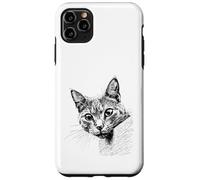 Carcasa para iPhone 11 Pro MAX Bonita Cara de Gato Curiosa para Todos los entusiastas de los Animales