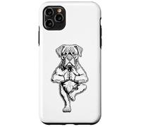 Carcasa para iPhone 11 Pro MAX Bóxer Yoga Cachorro Pogi Divertida Postura de árbol Vrikshasana