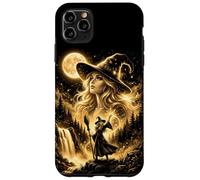 Carcasa para iPhone 11 Pro MAX Bruja Encantadora Luna Llena Bosque Lanzador de Hechizos