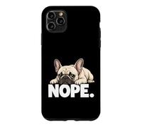 Carcasa para iPhone 11 Pro MAX Bulldog Francés Nope Hoy No Mala Actitud Perezoso Frenchie