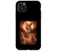 Carcasa para iPhone 11 Pro MAX Bunny Howling At Moon Vintage Funny Mystic
