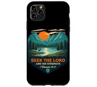 Carcasa para iPhone 11 Pro MAX Busca al Señor y su Fuerza 1 Crónicas 16:11 Cristiano