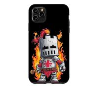 Carcasa para iPhone 11 Pro MAX Caballero Guapo con Espada y Llamas para los Amantes del Reino