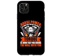 Carcasa para iPhone 11 Pro MAX Caballos de Fuerza es lo rápido Que golpeas la Pared Divertido mecánico de Coches