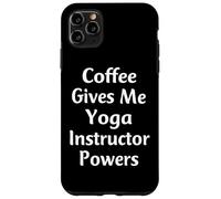 Carcasa para iPhone 11 Pro MAX Café Me da Yoga Instructor Poderes Divertido Profesor de Yoga