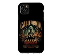 Carcasa para iPhone 11 Pro MAX California Alien Invasion Retro UFO UAP Extraterrestre