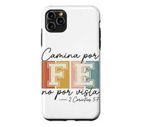 Carcasa para iPhone 11 Pro MAX Camina por Fe Christian Español Fe Escritura Biblia Versículo