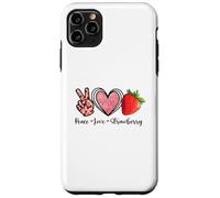 Carcasa para iPhone 11 Pro MAX Camisas Peace Love Strawberry Farmer Strawberries Lover Fruit