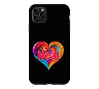 Carcasa para iPhone 11 Pro MAX Camiseta Colorida con Nombre I Heart Love Neal