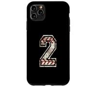 Carcasa para iPhone 11 Pro MAX Camiseta de béisbol número 2 Vintage desgastada