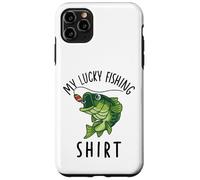 Carcasa para iPhone 11 Pro MAX Camiseta de Pesca Divertida para niños My Lucky Fishing-Shirt Bass Fish