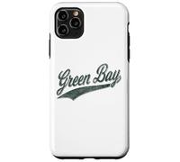 Carcasa para iPhone 11 Pro MAX Camiseta Deportiva clásica con Texto en inglés Green Bay Wisconsin Varsity Script