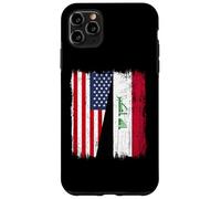 Carcasa para iPhone 11 Pro MAX Camiseta iraquí Americana con Media Bandera de Estados Unidos