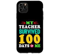 Carcasa para iPhone 11 Pro MAX Camiseta My Teacher Survived 100 Days of Me 100 School Days