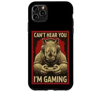 Carcasa para iPhone 11 Pro MAX Can't Hear You Im Gaming Rhino Funny Gamer Art para Hombres y Mujeres
