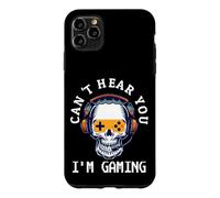 Carcasa para iPhone 11 Pro MAX Cant Hear You Im Gaming Skull Headset Diseño de Videojuegos