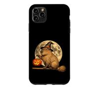 Carcasa para iPhone 11 Pro MAX Capybara Sombrero de Bruja Jack O Lantern Calabaza Luna Escoba