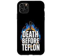 Carcasa para iPhone 11 Pro MAX Cast Iron Skillet Cooking Death Before Nonstick Pan