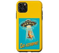 Carcasa para iPhone 11 Pro MAX Cat-astrophe! - Póster de la película Vintage Retro de platillo Volador OVNI