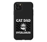 Carcasa para iPhone 11 Pro MAX Cat Dad Overlords Funny Feline Master Retro Checkered