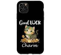 Carcasa para iPhone 11 Pro MAX Cat St Patricks Funny Irish Lucky Cat St Paddys Good Charm