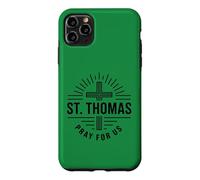 Carcasa para iPhone 11 Pro MAX Católico Santo Tomás Oración por Nosotros Oración Cristiana