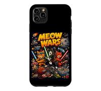 Carcasa para iPhone 11 Pro MAX Cats Fight, Space Cats Illustration Graphic Cartoon