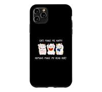 Carcasa para iPhone 11 Pro MAX Cats Make Me Happy Humans Make My Head Hurt for Cat Lovers