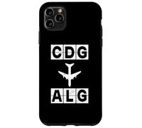 Carcasa para iPhone 11 Pro MAX CDG a ALG Ruta de avión París Argel