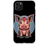 Carcasa para iPhone 11 Pro MAX Cerdo Azteca Mexicano Civilización Antigua Mitología Arte Diseño