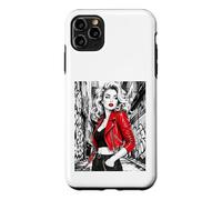 Carcasa para iPhone 11 Pro MAX Chaqueta roja Glamour Muse Urban Alley Fashion Ink Art