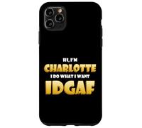 Carcasa para iPhone 11 Pro MAX Charlotte Costume Idgaf Meme Funny Char Costume Charlottes