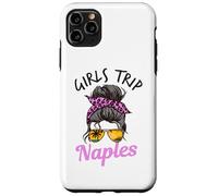 Carcasa para iPhone 11 Pro MAX Chicas a Juego Viaje Nápoles Florida Moño de Pelo desordenado Mujeres