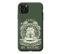 Carcasa para iPhone 11 Pro MAX Chill by Nature Cottagecore Frog Meditation Vintage Badge
