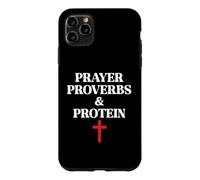 Carcasa para iPhone 11 Pro MAX Christian Prayer Proverbs Protein Shakes Jesus Weights Faith