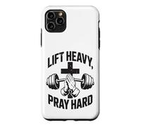 Carcasa para iPhone 11 Pro MAX Christian Workout Lift Heavy Pray Hard Gimnasio para Hombres