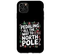 Carcasa para iPhone 11 Pro MAX Ciclista de Navidad - Pedaleando Todo el Camino hacia el Polo Norte