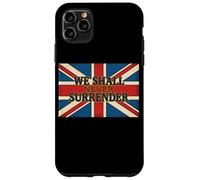 Carcasa para iPhone 11 Pro MAX Cita de Union Jack We Shall Never Surrender Churchill