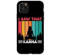 Carcasa para iPhone 11 Pro MAX Cita Divertida de meditación de Yoga I Saw That Karma