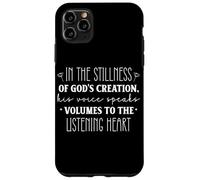 Carcasa para iPhone 11 Pro MAX Cita Inspiradora en la Quietud de la Creación de Dios