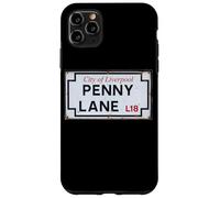 Carcasa para iPhone 11 Pro MAX City of Liverpool Penny Lane L18 Street Sign Envejecido
