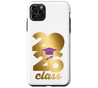Carcasa para iPhone 11 Pro MAX Class of 2026 Graduation Golden Numbers Cap Diploma