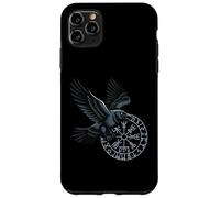 Carcasa para iPhone 11 Pro MAX Classic Huginn Muninn Celtic Viking Brújula Vegvisir