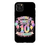 Carcasa para iPhone 11 Pro MAX Club Ten de Dos dígitos y un Fabuloso arcoíris gráfico en Colores Pastel