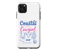 Carcasa para iPhone 11 Pro MAX Coastal Cowgirl Bachelorette Summer Cowboy Hat Blue Beach