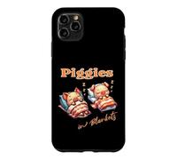 Carcasa para iPhone 11 Pro MAX Cochinitos En Su Manta Cerditos Durmiendo Tocino