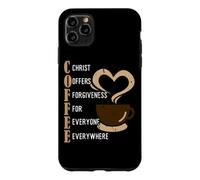 Carcasa para iPhone 11 Pro MAX Coffee Christ Offers Forgiveness For Everyone Everywhere